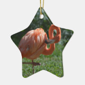 Perfecte roze flamingo keramisch ornament (Links)