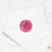 Perfecte roze Rose Ronde Sticker (Envelop)