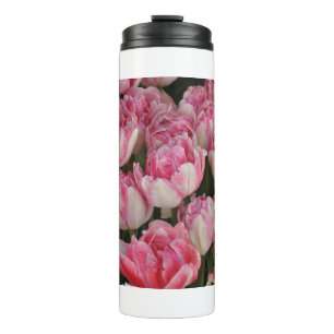 Perfecte roze tulpen thermosbeker