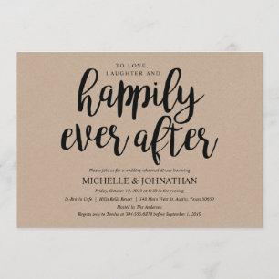 Perfecte Rustic Wedding Rehearsal Dinner Invites Kaart