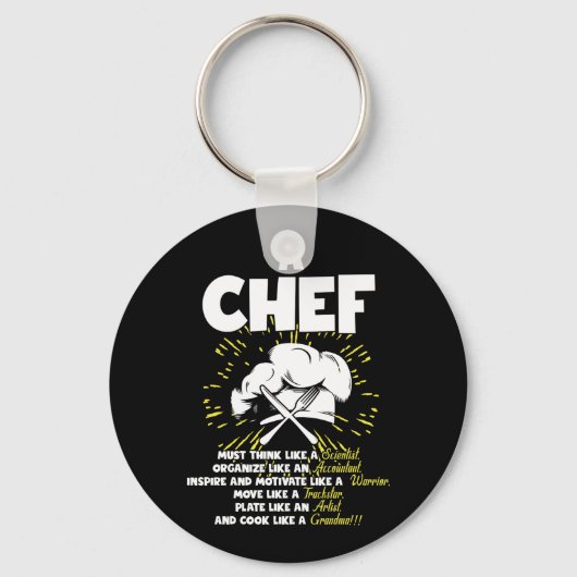 Perfecte statement Chef voor elke kokende connoiss Sleutelhanger (Voorkant)