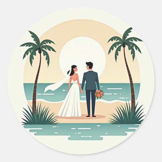 Perfecte strand bruiloft Sticker (Voorkant)