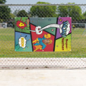 Perfecte superheld verbazingwekkende verjaardagsfo spandoek (Insitu)