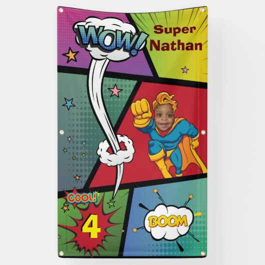 Perfecte superheld verbazingwekkende verjaardagsfo spandoek (Verticaal)