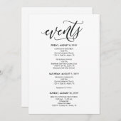 Perfecte Trouwdag Tijdschema / Reisdocument kaart (Voorkant / Achterkant)