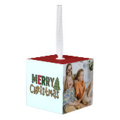 Perfecte vakantie Keepsake  gepersonaliseerd Kubus Ornament (Achter hoekig)