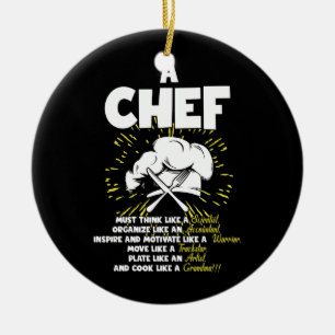 Perfecte verklaring Chef voor om het even welke he Keramisch Ornament