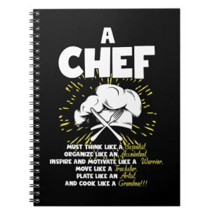 Perfecte verklaring Chef voor om het even welke he Notitieboek