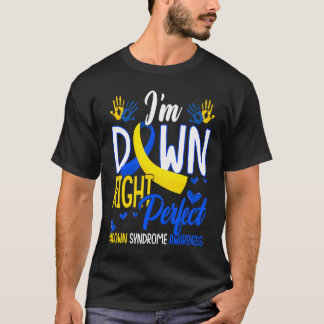 Perfecte Wereldtop-downsyndroom bewustzijn D T-shirt