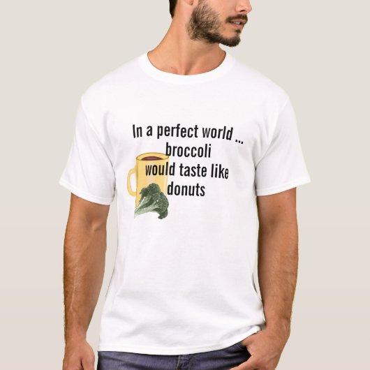 Perfecte World Broccoli-broodjes als donuts, grapp T-shirt (Voorkant)
