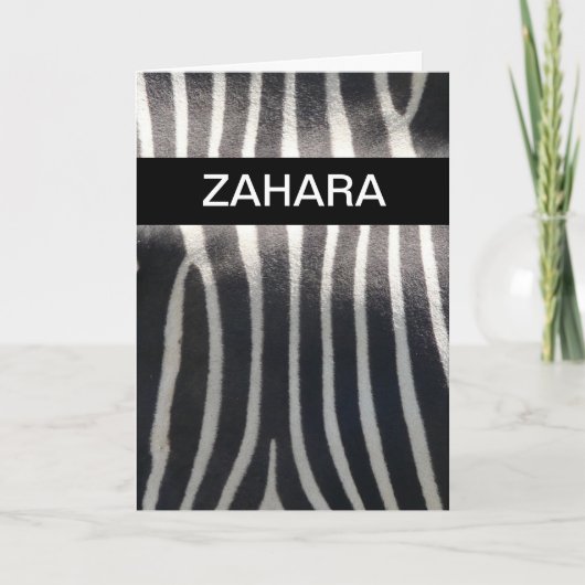 Perfecte Zebra Druk Persoonlijke Naam Kaart (Voorkant)