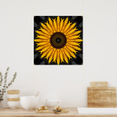 Perfecte zonnebloem poster (Keuken)