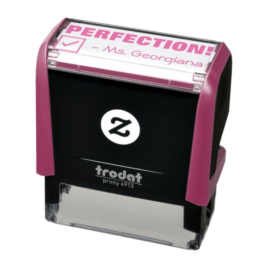 "PERFECTIE!" Leraar Rubber Stamp Zelfinktende Stempel (Product)