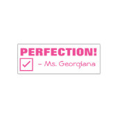 "PERFECTIE!" Leraar Rubber Stamp Zelfinktende Stempel (Design)