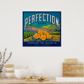 Perfectie Oranje LabelColton, CA Poster (Keuken)