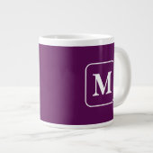 Perfection de prune - Monogramme géant Mug café (Devant droit)