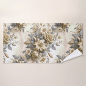 Perfection florale Jaune antique (Serviette de bain)