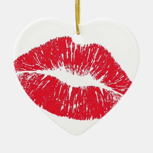 Perfectly Beautiful Lips on a Valentines Day Tree Keramisch Ornament (Voorkant)