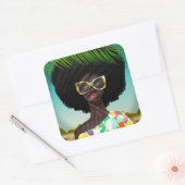 Perfectly Palm Springs Vierkante Sticker (Envelop)