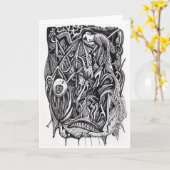 Perforé par Brian Benson Carte de vœux (Fleur jaune)