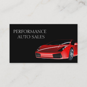 Performance Auto Sales en Business Card-sjabloon Visitekaartje