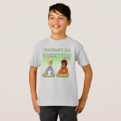 Performance Payez le T-shirt du garçon Grey (Devant entier)