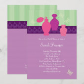 Perfum Bottles Bridal Shower Invitation Kaart (Voorkant / Achterkant)