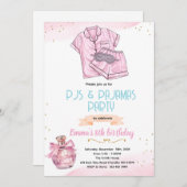 Perfume and Pajamas party Invitation (Devant / Derrière)