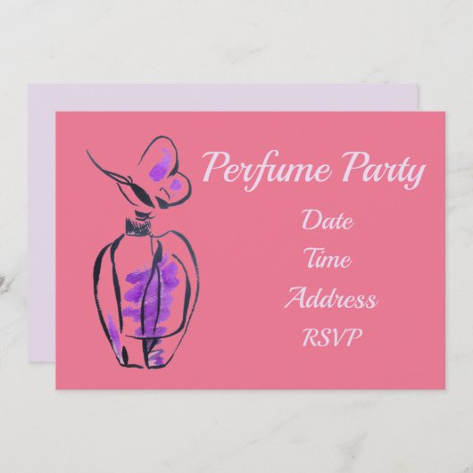Perfume party plan party kaart (Voorkant / Achterkant)