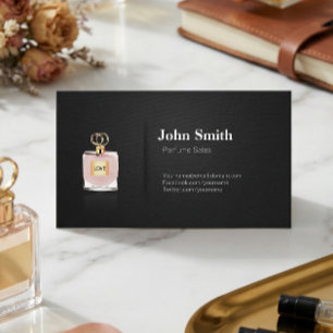 Perfumeverkoop - Professioneel zwart Visitekaartje
