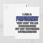 Perfusionistische grap ... Superieure intelligenti Briefkaart (Voorkant / Achterkant)