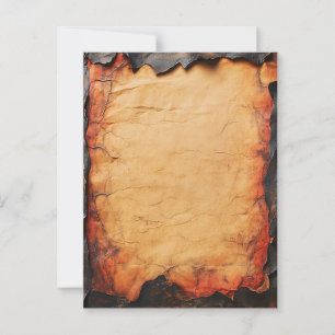 Pergamentpapier met Geschroeide Randen Briefkaart