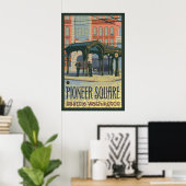 Pergola - Pioneer Square Seattle, WA Travel Poster (Thuiskantoor)