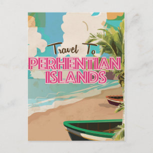 Perhentian-eilanden Vintage vakantieposter Briefkaart