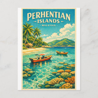 Perhentian Islands, Malaysia, in a vibrant Briefkaart