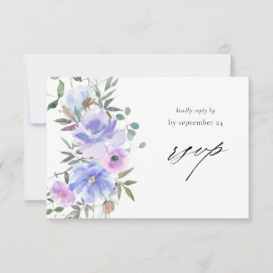 Peri en Paars met een gemiddelde RSVP-kaart RSVP Kaartje
