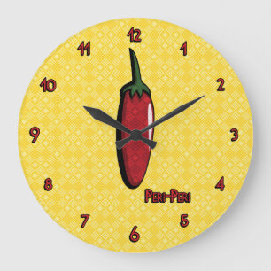 Peri-Peri Chili Pepper Clock Grote Klok