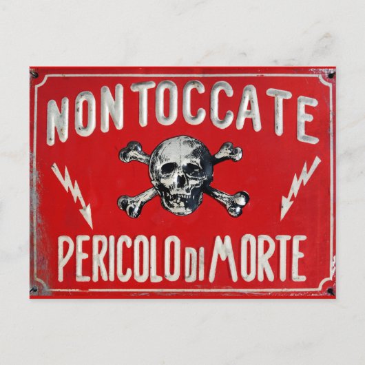 Pericolo di Morte Briefkaart (Voorkant)