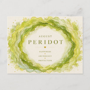Peridot Augustus Geboortesteen Briefkaart