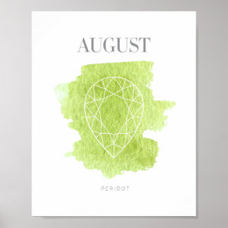 Peridot Birthstone August Poster