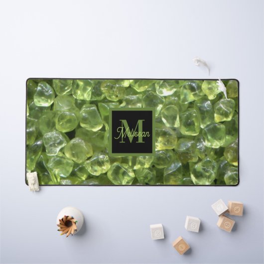 Peridot Birthstone Monogram Personalized Name (Tableau pour enfants)