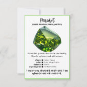 Peridot Crystal Betekenis Kaart (Voorkant)