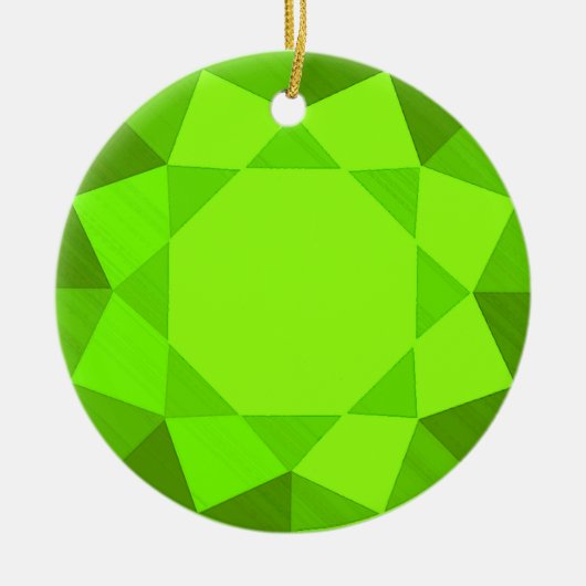 Peridot edelsteen / juweel grafisch Afbeelding Keramisch Ornament (Voorkant)