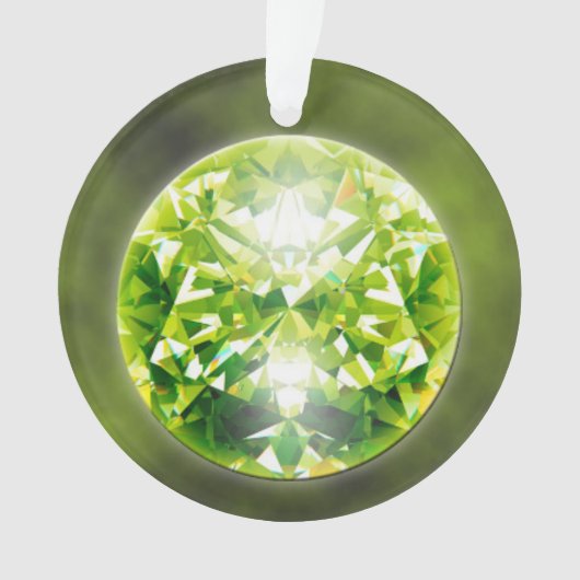 Peridot Gemstone Ornament (voorkant)
