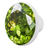 Peridot Green Gem Pattern Keramische Knop (Rechts)