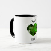 Péridot Green Heart Café Mug August Gemstone (Devant gauche)