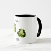 Péridot Green Heart Café Mug August Gemstone (Devant droit)