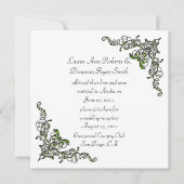 Peridot Green Jeweled Swirls op zilveren achtergro Kaart (Voorkant)