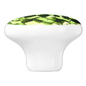 Peridot-kristalpatroon Keramische Knop (Zijkant)