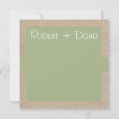 Peridot rustique et carte de remerciements beige (Dos)